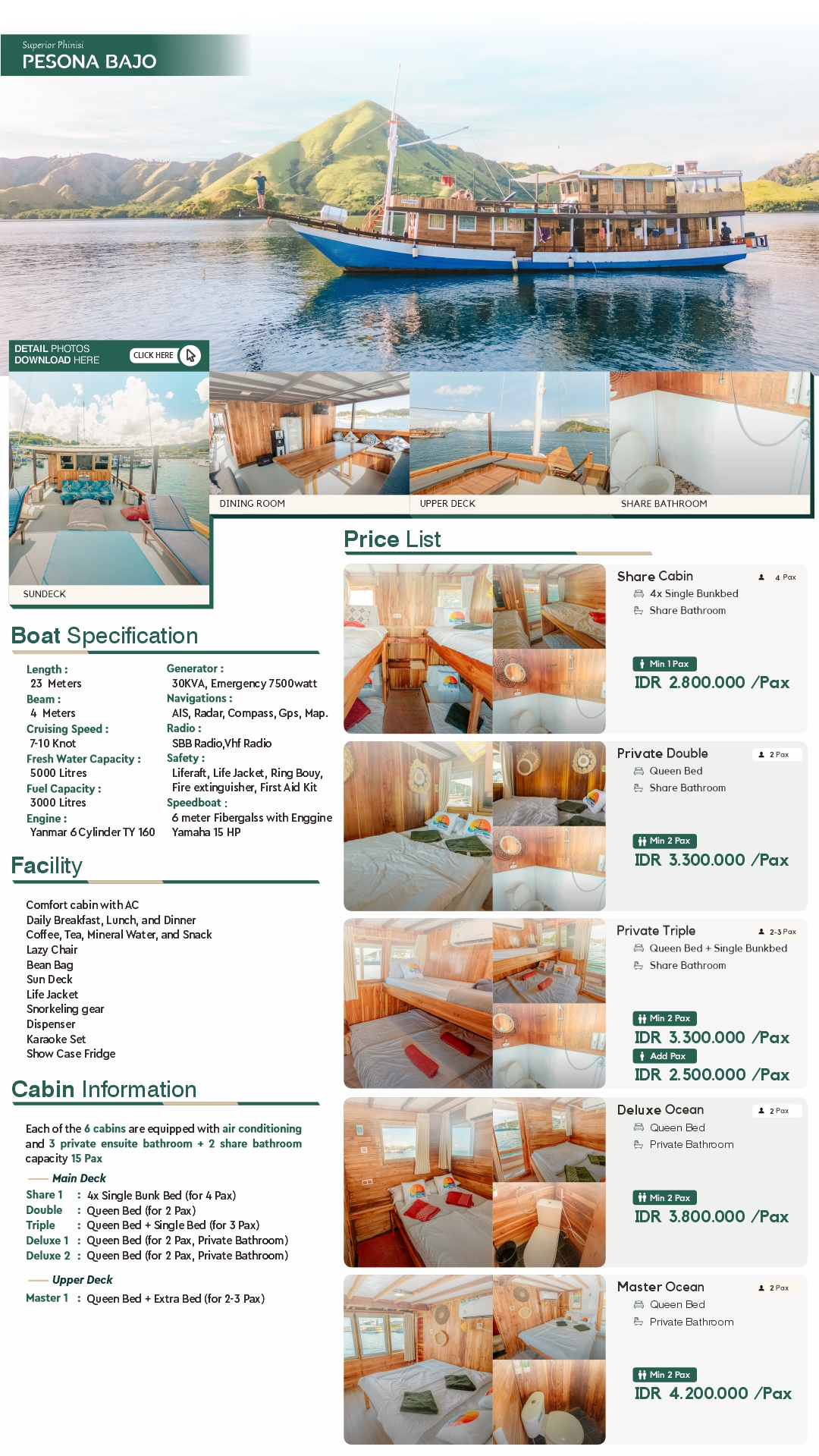 Pesona Bajo Superior Phinisi Flyer